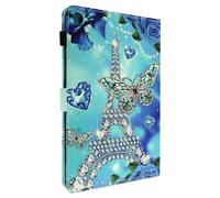 Case for Tab M10 Gen 3, Wallet with Magnetic Flip, Eiffel Tower
