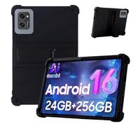 Case for TABWEE T20 10.1-Inch Tablet - Shockproof Silicone Protective Cover with Kickstand, Drop-Resistant Business Style (Black)