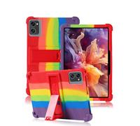 Case for TABWEE T20 /KINGRID T20 10.1 Inch Android 16 Tablet,daunke Soft Silicone Cover,with Folding Stand,Lightweight Shockproof,Anti-Scratch,All-Around Protection,Rainbow