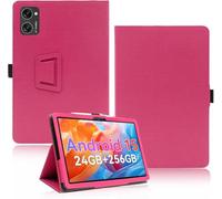 Case for TABWEE T20/KINGRID T20 tablet 10 inch 2025, yystao PU leather Protective Cover - Hand-strap design, Skin-textured full wrap design, Rose Red