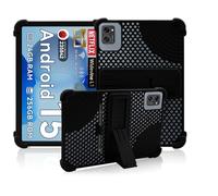 Case for TABWEE T20 Tablet 10.1inch,NOUKAJU Tablet Protection Case(with Pen),Adjustable Bracket,Soft Silicone,Silicone Protection Cover for TABWEE T20(Black)