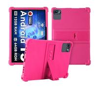 Case for TABWEE T80 Android 15 Tablet 10.1 inch,Soft Silicone Protector Cover,Kids Friendly,Adjustable Stand Tablet Cover,4 Corners Thicken Shockproof,Pink