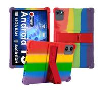 Case for TABWEE T80 Android 15 Tablet 10 inch,Soft Silicone Protector Cover,Kids Friendly,Adjustable Stand Tablet Cover,4 Corners Thicken Shockproof,Colorful