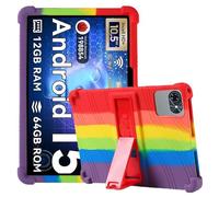 Case for TABWEE Tablet 10.5 Inch/TABWEE T80 10.5 inch Tablet,Soft Silicone Lightweight & Shockproof Protective Case with Adjustable Stand for TABWEE Tablet 10.5 Inch/TABWEE T80，Rainbow Colors