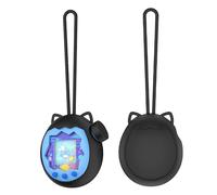 Case for Tamagotchi Paradise Digital Pet,daunke Soft silicone Cover,Integrated protective case with a strap,Lightweight Shockproof,Anti-Scratch,All-Around Protection,Black