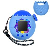 Case for Tamagotchi Paradise Soft Silicone Cover, Protector Sleeve Skin for Virtual Pet Game Machine with Detachable Lanyard Portable Anti-Drop Holder (Blue)