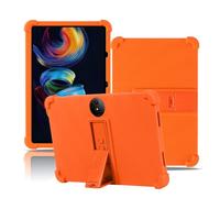 Case for TCL NXTPAPER 11 Plus Tablet 11.5inch,NOUKAJU Tablet Protection Case,Adjustable Bracket,Soft Silicone,Silicone Protection Cover for TCL NXTPAPER 11 Plus(Orange)