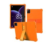 Case for TCL TAB 10 Gen 4 10.1",WUNIAK Shock Proof Lightweight Stand Rubber Shell Protective Cover,Kids Friendly Soft Silicone Adjustable Stand Cover,Orange
