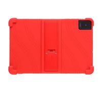 Case for TCL TAB 10L Gen 2 8492A, TCL TAB 10L Gen 3 8193A, TCL TAB 10L LTE Gen 3 8194A 10.1 inch Tablet with PC Kickstand, Soft Silicone, Washable, Thickened Corner Shockproof Case, Red