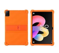 Case for TCL Tab 10L Gen 4 10.1 Inch 2025 Tablet with PC Kickstand, Soft Silicone, Washable, Thickened Corner Shockproof Case, Orange