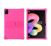 Case for TCL Tab 10L Gen 4 10.1 Inch 2025 Tablet with PC Kickstand, Soft Silicone, Washable, Thickened Corner Shockproof Case, Rose