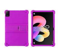 Case for TCL Tab 10L Gen 4 10.1 Inch 2025 Tablet with PC Kickstand, Soft Silicone, Washable, Thickened Corner Shockproof Case, Purple