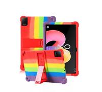 Case for TCL TAB 10L Gen 4 10.1 Inch Tablet,daunke Soft Silicone Cover,with Folding Stand,Lightweight Shockproof,Anti-Scratch,All-Around Protection,Rainbow