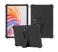 Case for TCL TAB 11 FE Tablet 11 in,Soft Silicone Protector Cover for TCL TAB 11 FE, Kids Friendly,Adjustable Stand Tablet Cover,4 Corners Thicken Shockproof (Black)