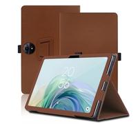Case for TCL Tab 11 Gen 2 11 inch, TCL Tab 11 Gen 2 Tablet Case, Folding Stand Protective Cover with Pencil Holder and Wrist Strap, Full Protection. (Brown)