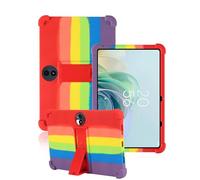 Case for TCL TAB 11 Gen 2 11 Inch, toergy Soft Silicone Shockproof Tablet Cover with Adjustable Stand, Full Coverage Anti-Scratch Protective Case for TCL TAB 11 Gen 2 11" Tablet (Rainbow)