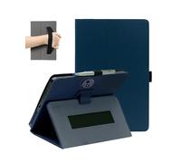 Case for TCL TAB A1 Plus Android Tablet 12.2 Inch (Model 9445X), FJIASTB PU Leather Folding Cover with Pen Holder and Wrist Strap, Business Travel Portable (Dark Blue)