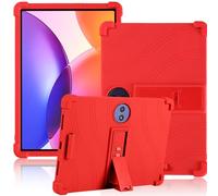Case for TCL TAB A1 Plus,NOUKAJU Tablet Protection Case,Adjustable Bracket,Soft Silicone,Silicone Protection Cover for TCL TAB A1 Plus Tablet 12.2inch(Red)