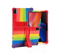 Case for TCL TAB11 11 Inch Tablet,daunke Soft Silicone Cover,with Folding Stand,Lightweight Shockproof,Anti-Scratch,All-Around Protection,Rainbow
