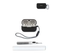 Case for Technics EAH-AZ100 Technics Reference Class Hi-Fi Wireless Earbuds,Soft Protective,BOVUGAC Silicone Case Cover with Keychain & Cleaning Kit & Lanyard for Technics EAH-AZ100-K Earbuds-Black