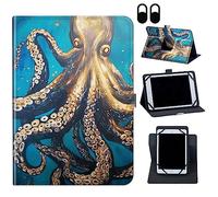 Case for TECLAST P20HD/ M40/ M40 Pro /M40 Plus 10.1 inch,Mxfdegf 360 Degree Rotating Stand and Magnetic Closure Case for TECLAST P20HD/M40/M40 Pro 10.1 inch Tablet,Deep-Sea Octopus