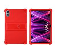 Case for Teclast T60 Plus, OSCAL Pad 100, Blackview MEGA 2 Wifi 12 inch Tablet with PC Kickstand, Soft Silicone, Washable, Thickened Corner Shockproof Case, Red