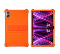 Case for Teclast T60 Plus, OSCAL Pad 100, Blackview MEGA 2 Wifi 12 inch Tablet with PC Kickstand, Soft Silicone, Washable, Thickened Corner Shockproof Case, Orange