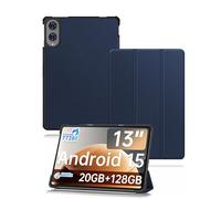 Case for TECLAST T65 13.4 inch 2025 Newest Tablet,toergy Slim Stand Tri-Fold Hard Protective Case Cover,Waterproof,Shockproof & Dustproof,Dark Blue