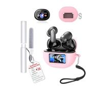 Case for TOZO NC20 Pro Earbuds,toergy Shockproof,Waterproof,Soft and Slim Silicone Cover with Lanyard & Keychain & Cleaner kit,Pink
