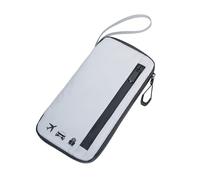 Case for Travel documents - REFLACTIVE Traveller - with Waterproof zips and Hand Strap, Highly Reflective - Front Pocket Suitable for Smartphone or Passport - 11 Inner compartments, Pen Loop - Grey