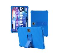 Case for TUOHAITIME C5 Android 14 Tablet 11 Inch,WUNIAK Shock Proof Lightweight Stand Rubber Shell Protective Cover,Kids Friendly Soft Silicone Adjustable Stand Cover,Blue