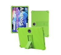 Case for TUOHAITIME C5 Android 14 Tablet 11 Inch,WUNIAK Shock Proof Lightweight Stand Rubber Shell Protective Cover,Kids Friendly Soft Silicone Adjustable Stand Cover,Green