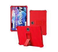 Case for TUOHAITIME C5 Android 14 Tablet 11 Inch,WUNIAK Shock Proof Lightweight Stand Rubber Shell Protective Cover,Kids Friendly Soft Silicone Adjustable Stand Cover,RED