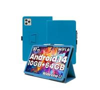 Case for Tuotatop X13 2024 Android 14 Tablet 10.1 Inch New Upgraded Version,WUNIAK Premium Leather Business Folio Stand Cover with Hand Strap for Tablet,Lightblue.