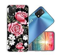Case for UMIDIGI A11 Cover Slim Fit Soft,Ultra Flexible TPU Bumper Cover for UMIDIGI A11 Case Silicone Shell Protector,Pink Rose