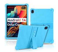 Case for Urao 10.1inch Android Tablet,NOUKAJU Tablet Protection Case,Adjustable Bracket,Soft Silicone,Silicone Protection Cover for Urao 10.1inch Tablet 2024(Sky-Blue)