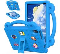 Case for Urao C107/Jeazans OC101 10.1 inch 2024 Tablet Case Kids Friendly, Handle with Stand, Cute DIY Cartoon, EVA Foam Lightweight Shockproof Tablet Cover, Blue