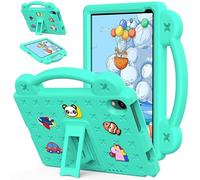 Case for Urao C107/Jeazans OC101 10.1 inch 2024 Tablet Case Kids Friendly, Handle with Stand, Cute DIY Cartoon, EVA Foam Lightweight Shockproof Tablet Cover, Green