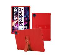 Case for Urao G140L Tablet 14 inch Android 15 Tablet,WUNIAK Shock Proof Lightweight Stand Rubber Shell Protective Cover,Kids Friendly Soft Silicone Adjustable Stand Cover,RED