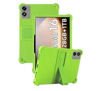 Case for Urao X109/X108 Android 16 Tablet 10.1 Inch, FJIASTB Soft Silicone Kids Friendly Protective Cover with Adjustable Stand, Drop-Proof (Green)