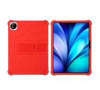 Case for Vivo iQOO Pad5e 12.1 inch Tablet with PC Kickstand, Soft Silicone, Washable, Thickened Corner Shockproof Case, Red