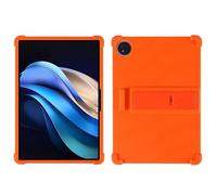 Case for Vivo Pad3 Pro 13 inch, Huawei Matepad Pro 13.2 inch 2024 Tablet with PC Kickstand, Soft Silicone, Washable, Thickened Corner Shockproof Case, Orange