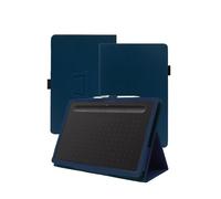 Case for Wacom Intuos Small Tablet 2026 New，WUNIAK Premium Leather Business Folio Stand Cover for Wacom Intuos Small Tablet with Hand Strap,Dark Blue