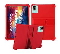 Case for Weelikeit C19W Android 14 Tablet 10 in,Soft Silicone Protector Cover for Weelikeit C19W, Kids Friendly,Adjustable Stand Tablet Cover,4 Corners Thicken Shockproof (Red)