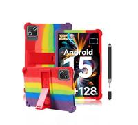 Case for Whitedeer G13 10 Inch,daunke Soft Silicone Cover,with Folding Stand,Lightweight Shockproof,Anti-Scratch,All-Around Protection,Rainbow