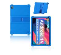 Case for Whitedeer WHEC107BK 10 Zoll Android Tablet, yystao Kids Skin-Friendly Soft Silicone Protective Cover compatible with Whitedeer Tablet WHEC107BK, Adjustable Stand (Blue)
