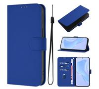 Case for Wiko T60, Candy Design Flip Folio Shockproof PU Leather Notebook Wallet Phone Cases with Kickstand Card Slot Magnetic Protective Cover for Wiko T60 Deep Blue
