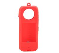 Case for X3, Panoramic Camera Silicon Protective Cover, with Hand Strap, Camera Body Lens Protector for X3 (Red)