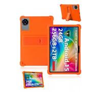 Case for XGODY Q17 Tablet 11 Inch 2025 Latest, yystao Kids Soft Silicone Tablet Case Compatible with XGODY Tablet Q17, Adjustable Stand (Orange)