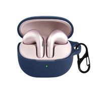 Case for Xiaomi Buds 6 with Carabiner,Anti-Scratch Premium Soft Silicone Full Protective Case,Ultra Slim Shockproof Headphone Protective Cover,Blue